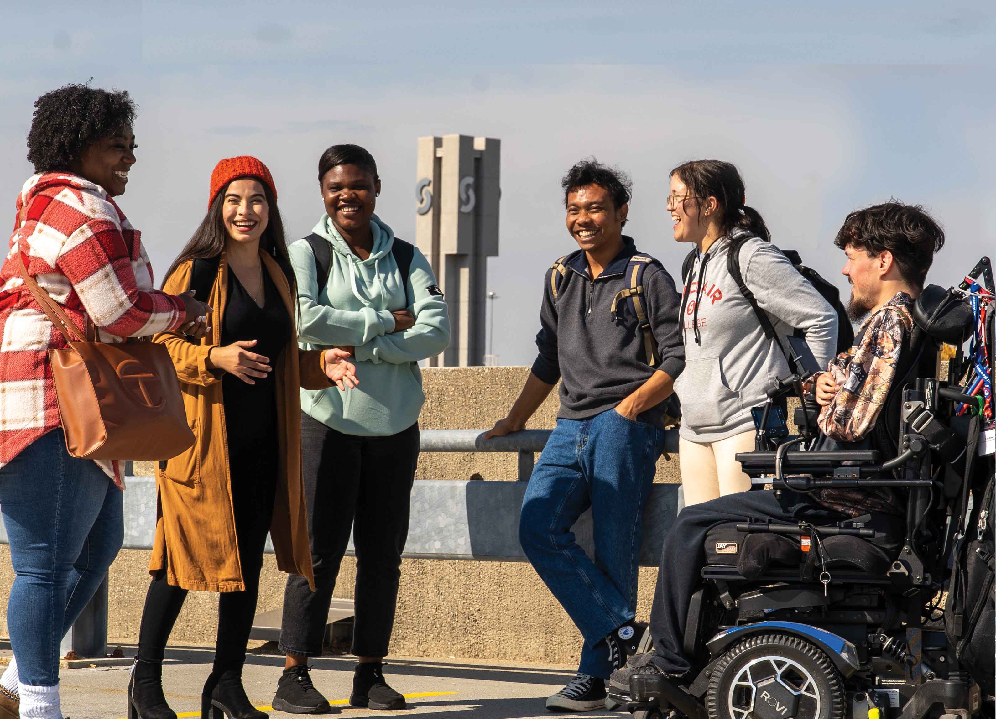 A diverse group of Sinclair students...